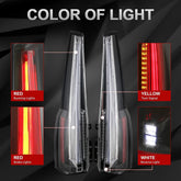 Transparent LED Tail Lights Rear Lamps For 2015-2020 GMC Yukon (Cadillac Style)